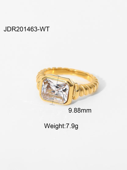 Fashionable zircon ring INS internet celebrity ring pair ring jewelry - Hiccupzz