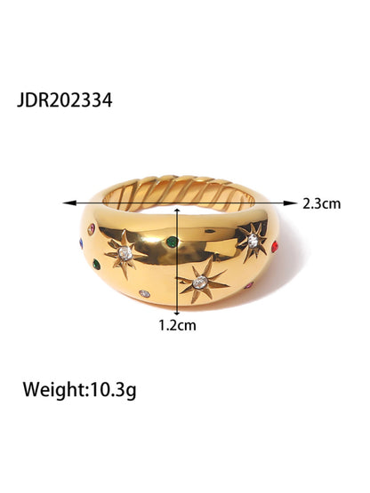 Fashionable zircon ring INS internet celebrity ring pair ring jewelry - Hiccupzz