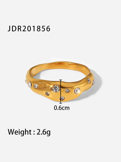 Fashionable zircon ring INS internet celebrity ring pair ring jewelry - Hiccupzz