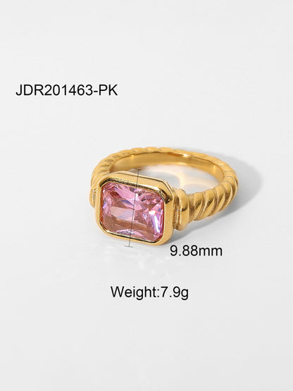 Fashionable zircon ring INS internet celebrity ring pair ring jewelry - Hiccupzz