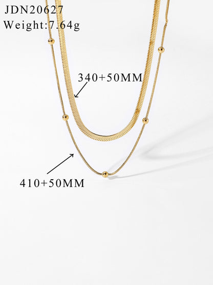 INS new fashion stacked ball bead chain jewelry snake chain choker necklace - Hiccupzz