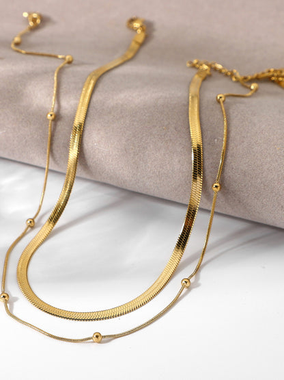 INS new fashion stacked ball bead chain jewelry snake chain choker necklace - Hiccupzz