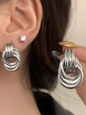 Geometric multi-layer hoop earrings earrings new style women's fashion versatile accessories - Hiccupzz
