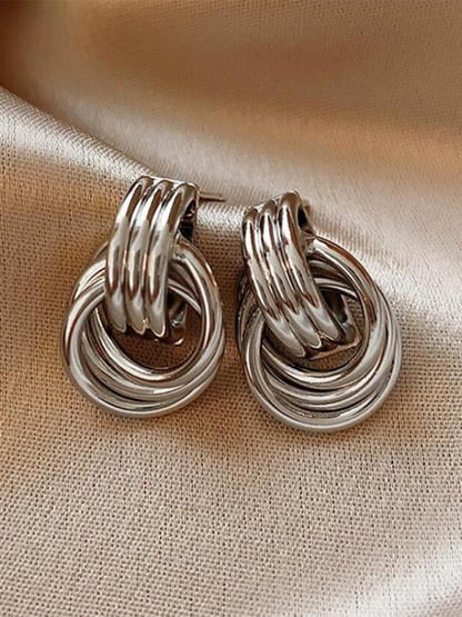 Geometric multi-layer hoop earrings earrings new style women's fashion versatile accessories - Hiccupzz