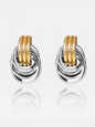 Women's knotted multi-layered geometric dangling earrings - Hiccupzz
