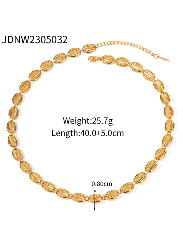 New summer beach style fashion ocean metal shell necklace - Hiccupzz