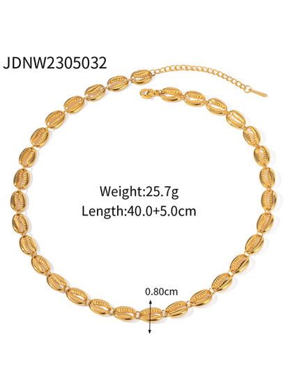 New summer beach style fashion ocean metal shell necklace - Hiccupzz
