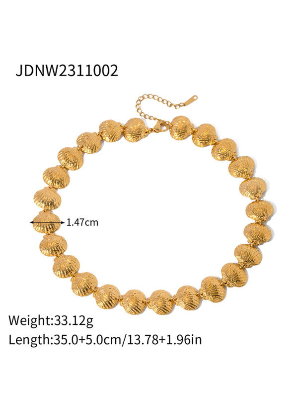 New summer beach style fashion ocean metal shell necklace - Hiccupzz