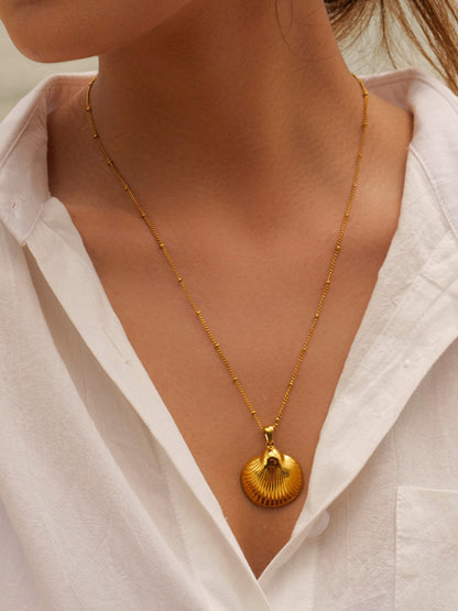 New Summer Beach Ocean Metallic Shell Necklace - Hiccupzz