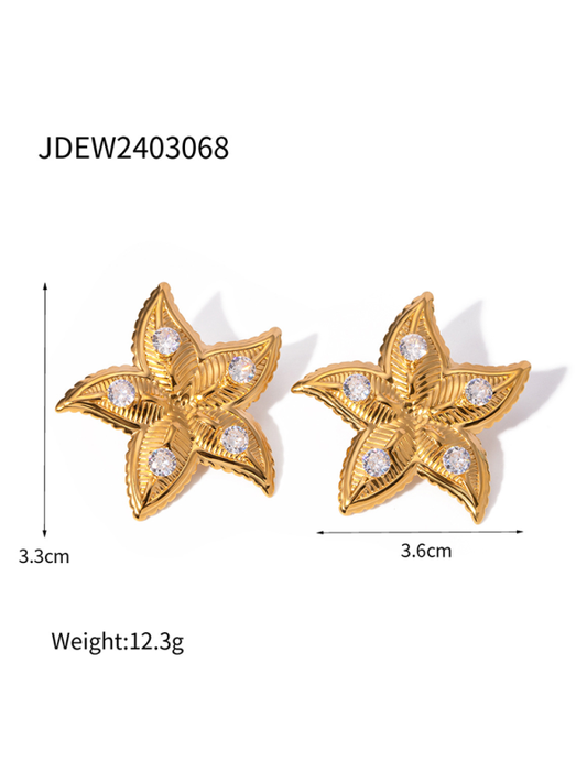 New beach style ocean starfish earrings - Hiccupzz