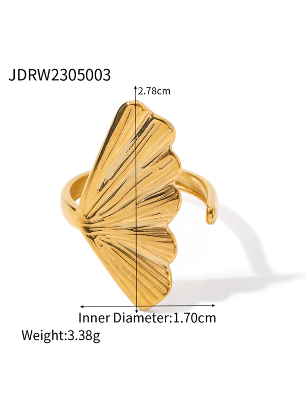 New beach style ocean element shell starfish ring - Hiccupzz