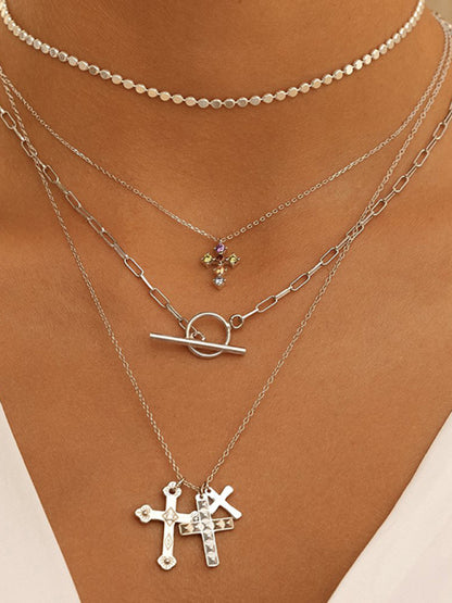 Cross multi-layer pendant personalized retro pendant jewelry - Hiccupzz