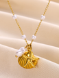 New Shell Starfish Scallop Pearl Necklace Jewelry - Hiccupzz