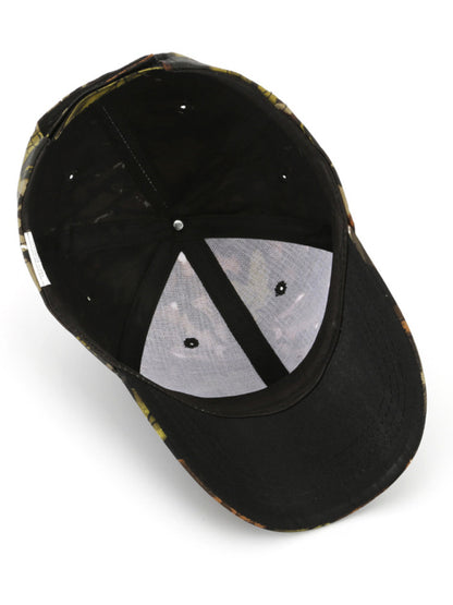 Baseball cap leaf bionic camouflage cap outdoor field training camouflage mountaineering cap fishing sunshade cap - Hiccupzz