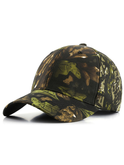 Baseball cap leaf bionic camouflage cap outdoor field training camouflage mountaineering cap fishing sunshade cap - Hiccupzz