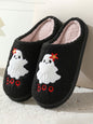 Halloween pattern home plush warm slippers - Hiccupzz