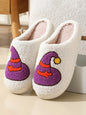 Halloween pattern home plush warm slippers - Hiccupzz