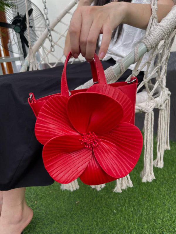 Creative flower handbag shoulder crossbody chain bag