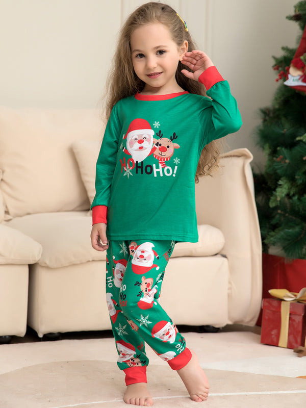 New Christmas Santa Claus Printed Parent-Child Home Clothes Set - Hiccupzz