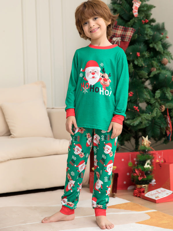 New Christmas Santa Claus Printed Parent-Child Home Clothes Set - Hiccupzz