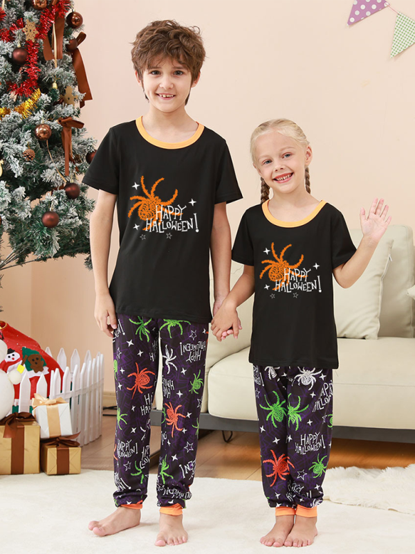 Parent-Child Spider Pajama Set