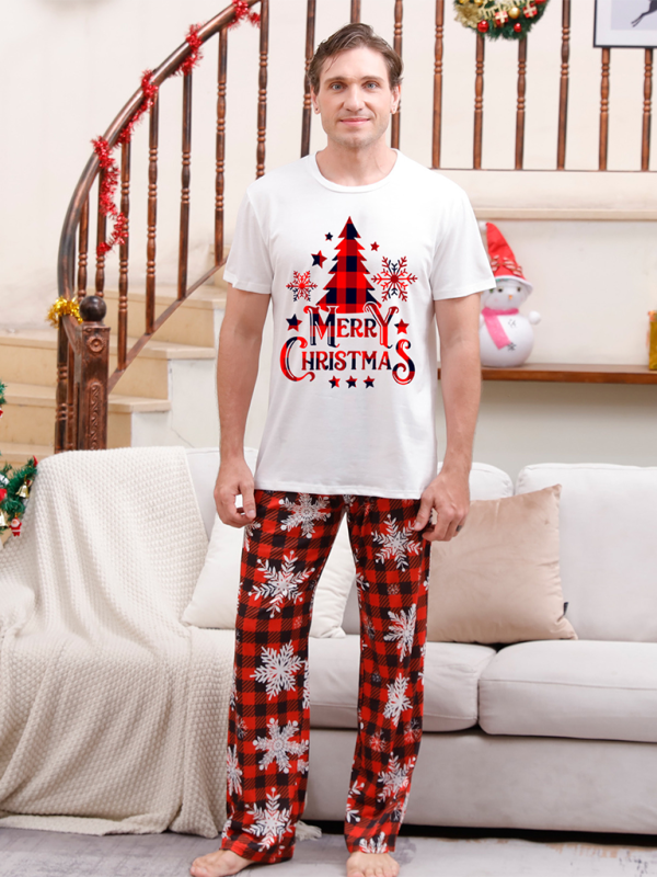 New Christmas Parent-Child Pajama Set Printed Home wear