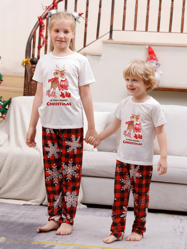 New Christmas Parent-Child Pajama Set Printed Home wear