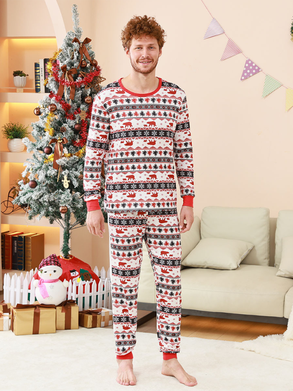 Christmas Loungewear Parent-Child Set Plaid Patchwork Printed Loungewear