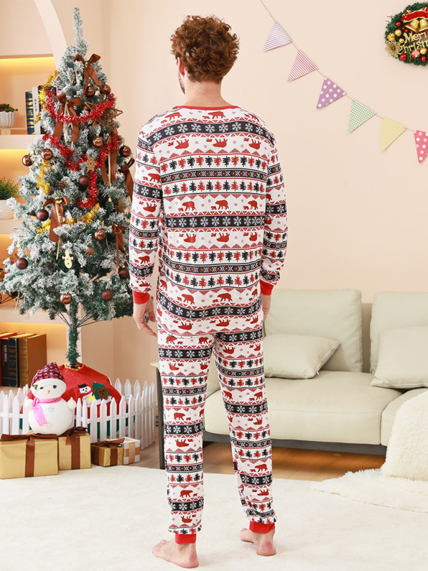 Christmas Loungewear Parent-Child Set Plaid Patchwork Printed Loungewear