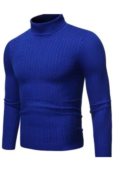 Men's Warm Turtleneck Casual Slim Fit Fall Winter Knitted Pullover Sweaters - Hiccupzz