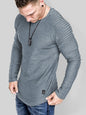 Men's Long Sleeve T-Shirt Muscle Fitted T Shirt Gym Workout Athletic Tee - Hiccupzz