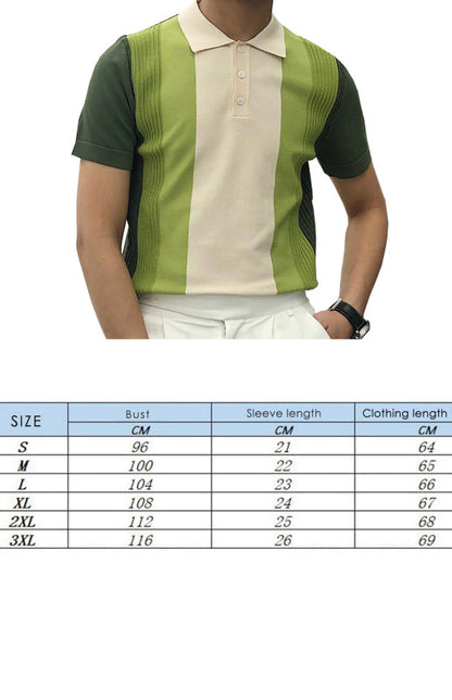Men'S Lapel Short Sleeve Slim Polo Shirt T-Shirt - Hiccupzz