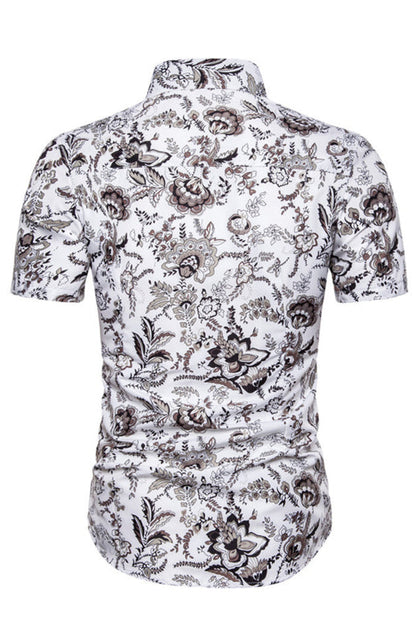 Men's Summer Fashion Short Sleeve Printed Shirt - Hiccupzz