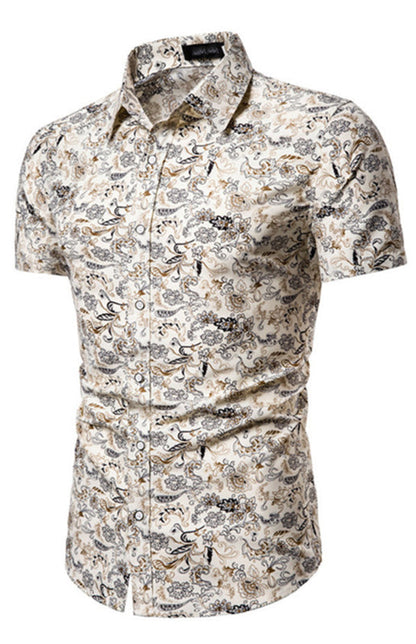 Men's Summer Fashion Printed Short Sleeve Shirts - Hiccupzz