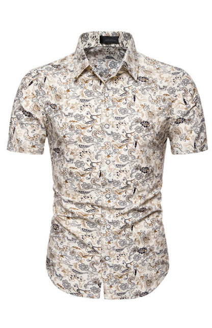 Men's Summer Fashion Printed Short Sleeve Shirts - Hiccupzz