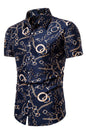 Men's Summer Fashion Short Sleeve Printed Shirt - Hiccupzz