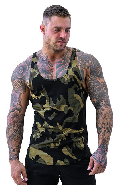 Men's Camouflage Print Breathable Quick Dry Sleeveless Tank Top - Hiccupzz