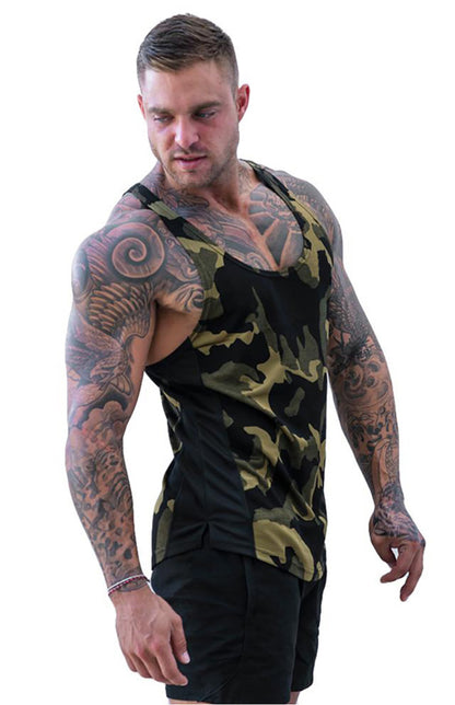 Men's Camouflage Print Breathable Quick Dry Sleeveless Tank Top - Hiccupzz