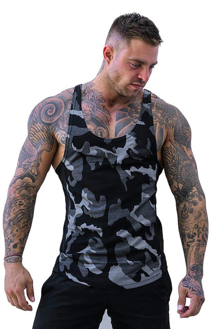 Men's Camouflage Print Breathable Quick Dry Sleeveless Tank Top - Hiccupzz