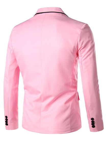 Men's Cotton Blend Knit Solid Light Business Blazer - Hiccupzz