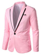 Men's Cotton Blend Knit Solid Light Business Blazer - Hiccupzz