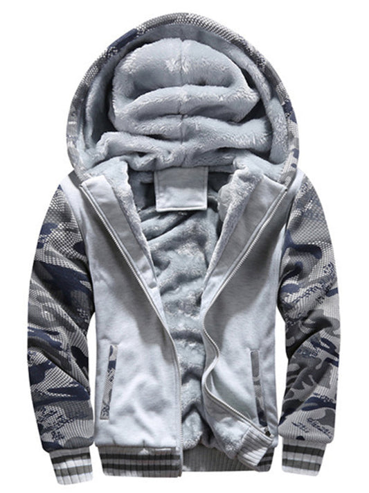 Camouflage sweater men's casual sports cardigan sweater jacket to keep warm - Hiccupzz