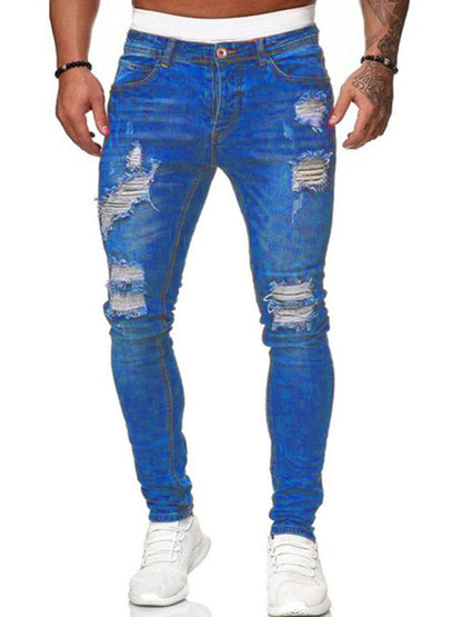 Men's Fashion Ripped Slim Skinny Jeans - Hiccupzz