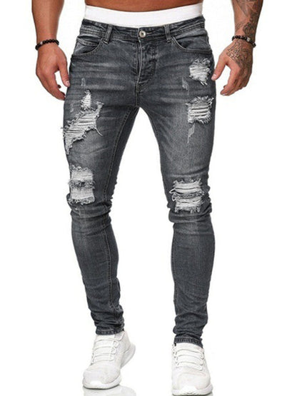 Men's Fashion Ripped Slim Skinny Jeans - Hiccupzz