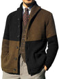 Men's Contrasting Color Block Button Long Sleeve Cardigan - Hiccupzz