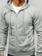 Men's Solid Color Basic Zipper Hoodie - Hiccupzz