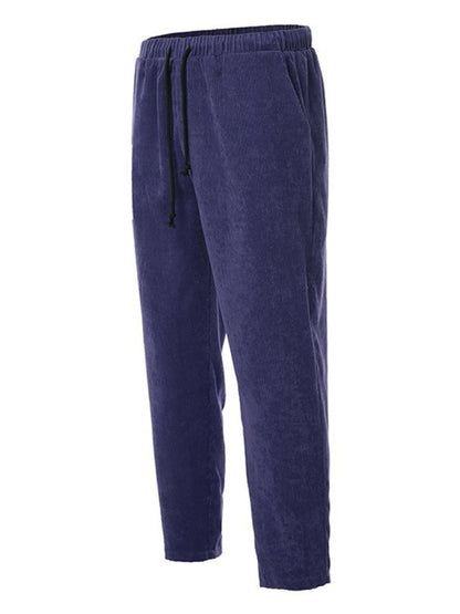 New Men's Corduroy Loose Casual Straight Cropped Pants - Hiccupzz