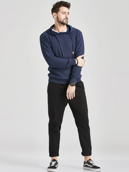 Hooded Pullover Knitwear Sports Casual Men's Sweater - Hiccupzz