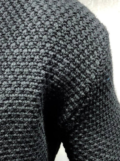 Solid Color Mid-Length Loose Cardigan Knitted Jacket - Hiccupzz