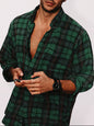 Flannel Plaid Men's Long Sleeve Shirt - Hiccupzz